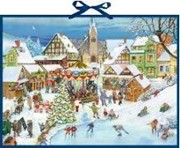 Bild von Weihnachtsmarkt im Dorf Wand-Adventskalender