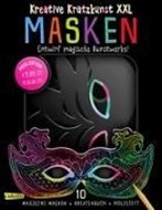 Bild von Kreative Kratzkunst XXL: Masken: Set mit 10 Kratz-Masken, Anleitungsbuch und Holzstift von Poitier, Anton 